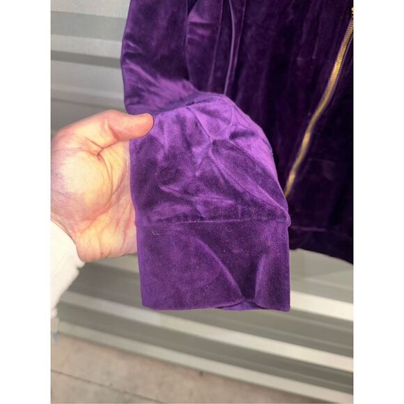 Purple Velvet Lauren Ralph Lauren Collection Full Zip Track Jacket - Picture 6 of 11